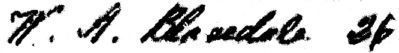 W. A. Blaisdell's Name. Click for full size. W. A. Blaisdell's Name image. Click for full size.