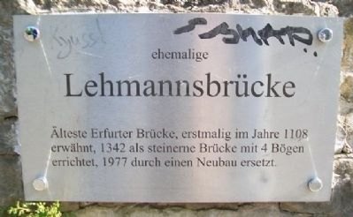Lehmannsbrücke / Lehmanns Bridge Marker. Click for full size. Lehmannsbrücke / Lehmanns Bridge Marker image. Click for full size.