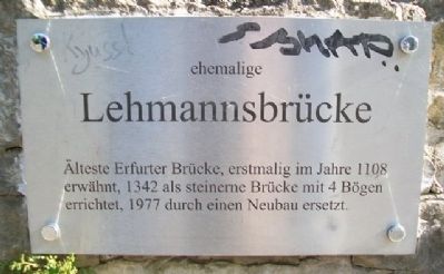 Lehmannsbrcke / Lehmanns Bridge Marker image. Click for full size.