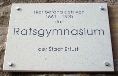 Ratsgymnasium / Council Secondary School Marker image. Click for full size.