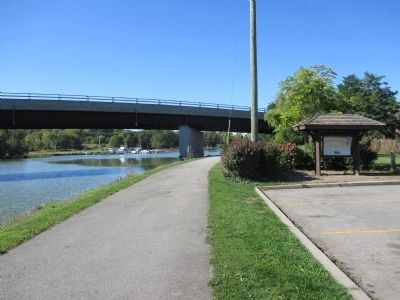 The Canalway Trail: Lockport Marker and Trail image. Click for full size.