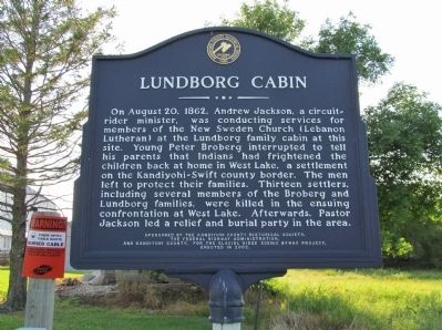 Lundborg Cabin Marker. Click for full size. Lundborg Cabin Marker image. Click for full size.