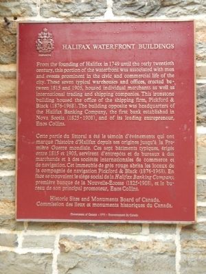 Halifax Waterfront Buildings Marker image. Click for full size.