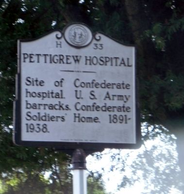 Pettigrew Hospital Marker image. Click for full size.