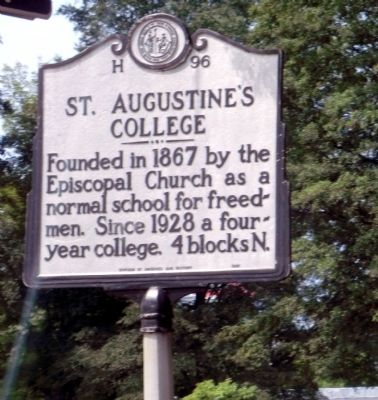 St. Augustine's College Marker. Click for full size. St. Augustine's College Marker image. Click for full size.