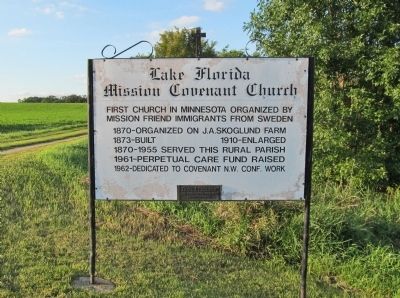 Lake Florida Mission Covenant Church Marker image. Click for full size.