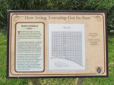 How Irving Township Got Its Start Marker image. Click for full size.