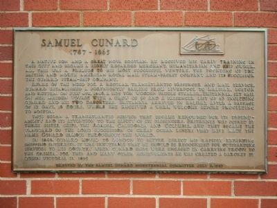 Samuel Cunard Marker image. Click for full size.