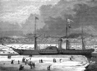 The <i>Britannia</i> in ice at Boston image. Click for full size.