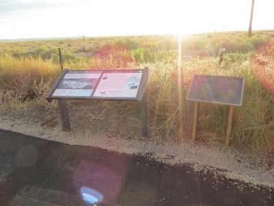 The Santa Fe Trail Marker. Click for full size. The Santa Fe Trail Marker image. Click for full size.