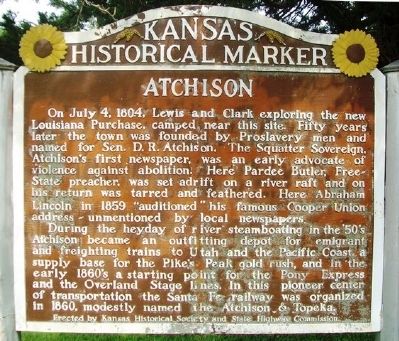 Atchison Marker image. Click for full size.