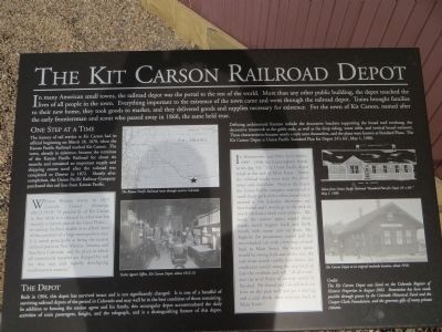 The Kit Carson Railroad Depot Marker image. Click for full size.