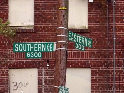 Corner of Eastern and Southern Avenues North East image. Click for full size.