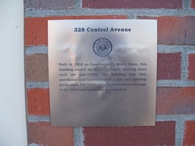 328 Central Avenue Marker image. Click for full size.