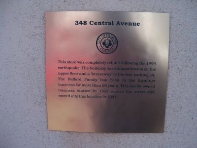 348 Central Avenue Marker. Click for full size. 348 Central Avenue Marker image. Click for full size.