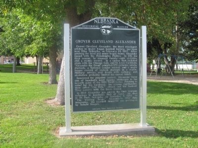 Grover Cleveland Alexander Marker. Click for full size. Grover Cleveland Alexander Marker image. Click for full size.