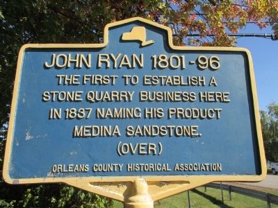 John Ryan 1801-96 / Medina Sandstone Marker image. Click for full size.