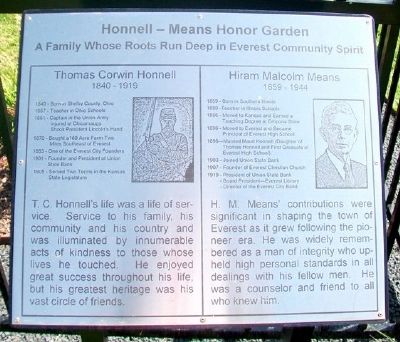 Honnell - Means Honor Garden Marker image. Click for full size.