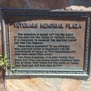 Veterans Memorial Plaza Marker image. Click for full size.