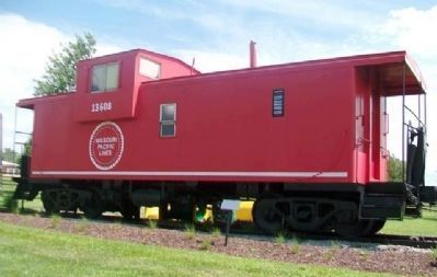 Missouri Pacific Railroad Caboose in Community Park image. Click for full size.