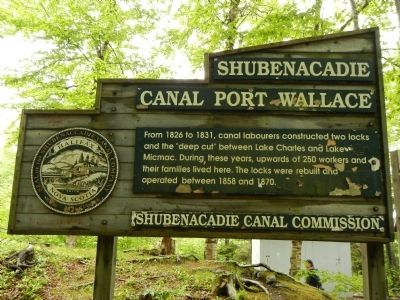 Shubenacadie Canal, Port Wallace Marker. Click for full size. Shubenacadie Canal, Port Wallace Marker image. Click for full size.