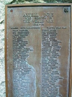 World War Memorial Honor Roll. Click for full size. World War Memorial Honor Roll image. Click for full size.