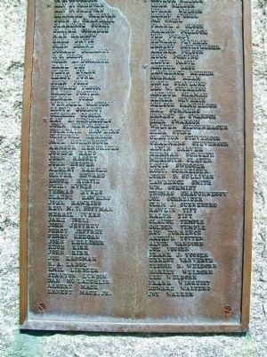 World War Memorial Honor Roll. Click for full size. World War Memorial Honor Roll image. Click for full size.