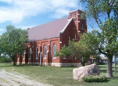 St. Bridgets Church and Marker. Click for full size. St. Bridgets Church and Marker image. Click for full size.