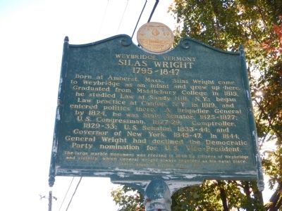 Silas Wright Marker image. Click for full size.