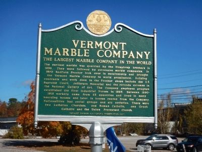 Vermont Marble Company Marker image. Click for full size.