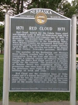 1871 Red Cloud 1971 Marker image. Click for full size.