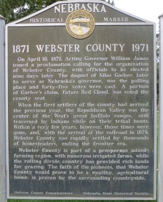 1871 Webster County 1971 Marker image. Click for full size.