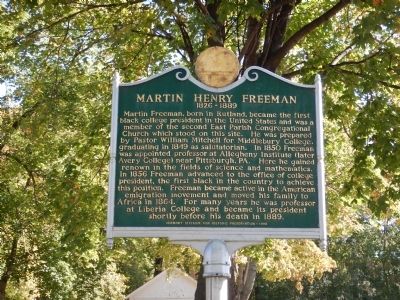 Martin Henry Freeman Marker. Click for full size. Martin Henry Freeman Marker image. Click for full size.