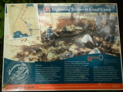 Lightning Strikes at Canal Camp Marker. Click for full size. Lightning Strikes at Canal Camp Marker image. Click for full size.