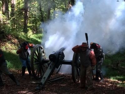 Reenactment of Cannon Fire image. Click for full size.