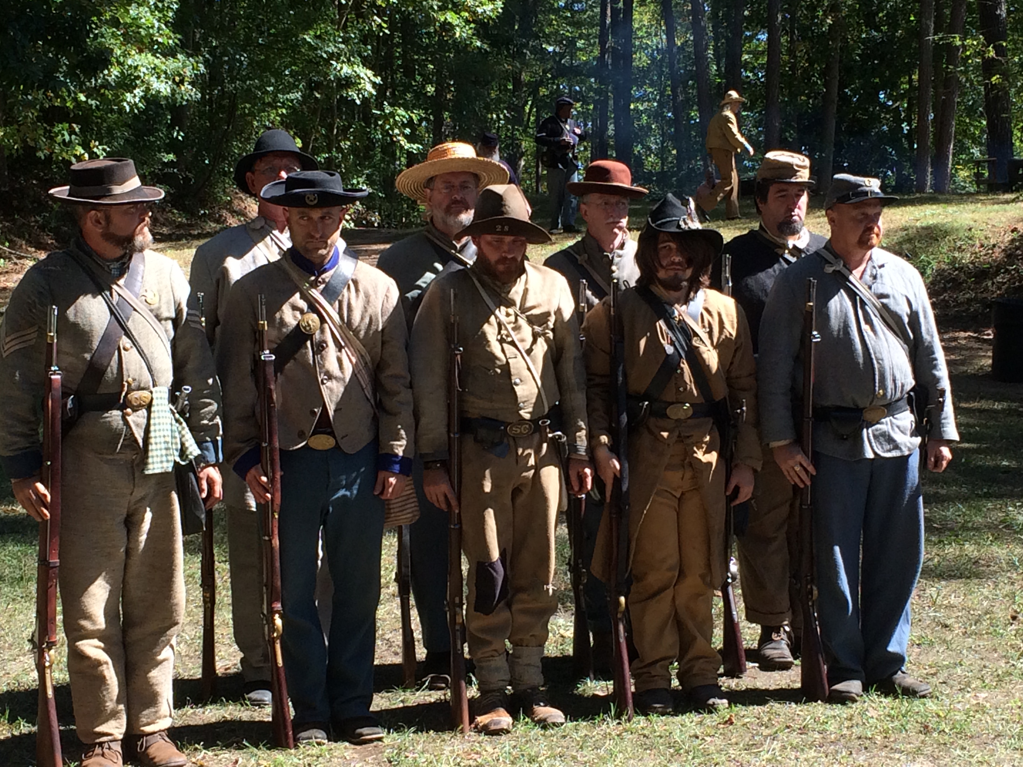 Reenactment of Confederate Soliders