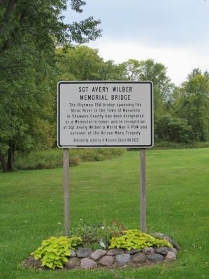 Sgt Avery Wilber Memorial Bridge Marker image. Click for full size.