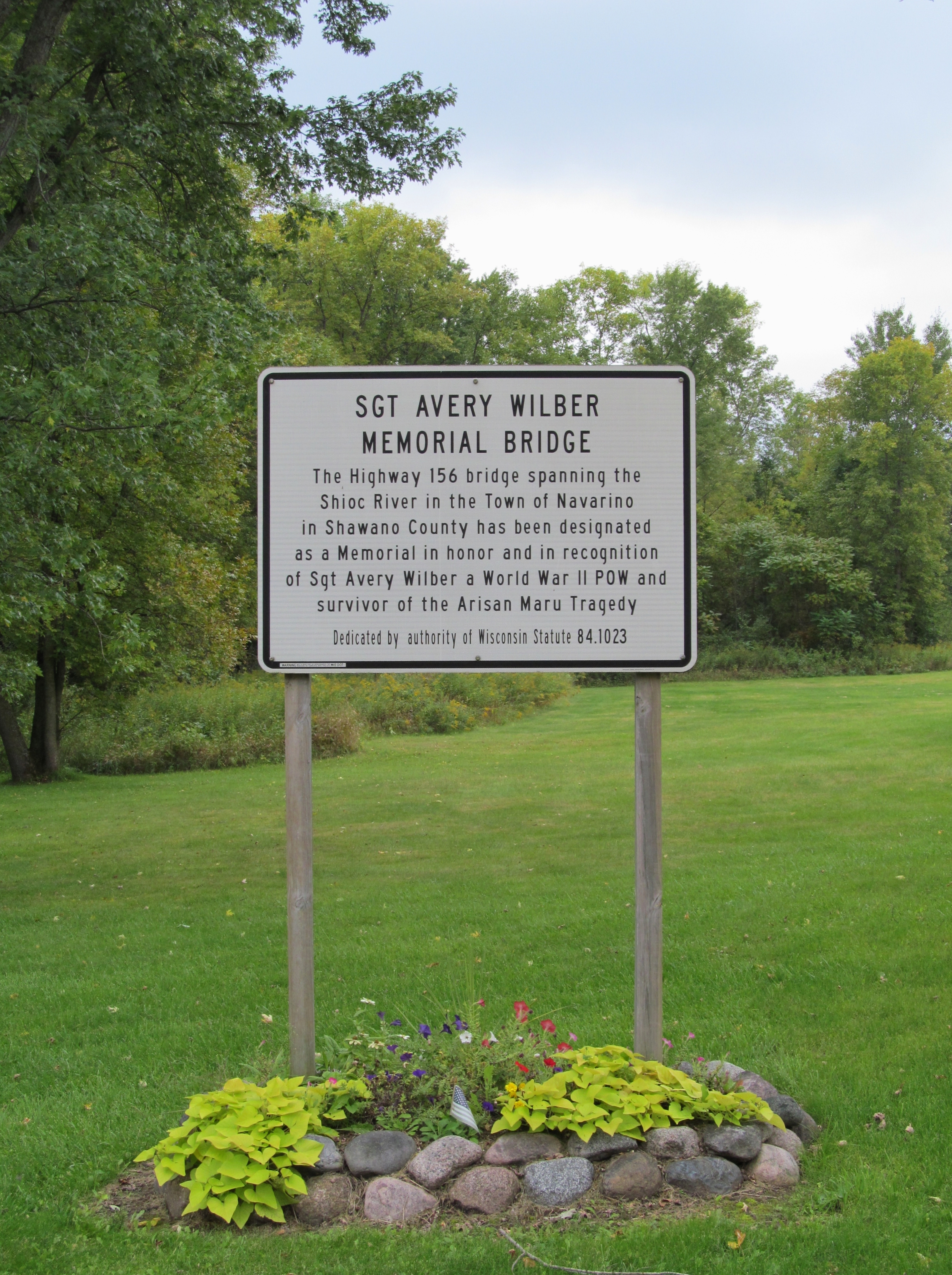 Sgt Avery Wilber Memorial Bridge Marker