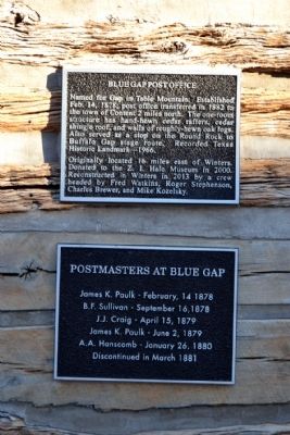 Blue Gap Post Office Marker image. Click for full size.