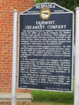 Fairmont Creamery Company Marker image. Click for full size.