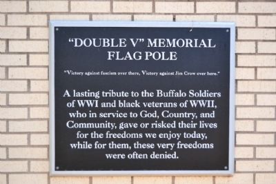 "Double V" Memorial Flagpole Marker image. Click for full size.