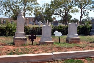 Headstones and Graves of C.W. Merchant, his Mother, and his Wife image. Click for full size.