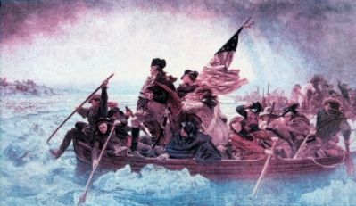 Washington Crossing the Delaware River<br> by Emanuel Leutze image. Click for full size.