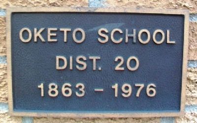 Oketo School District 20 Marker image. Click for full size.