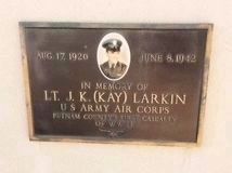 Lt. J.K. (Kay) Larkin Memorial image. Click for full size.