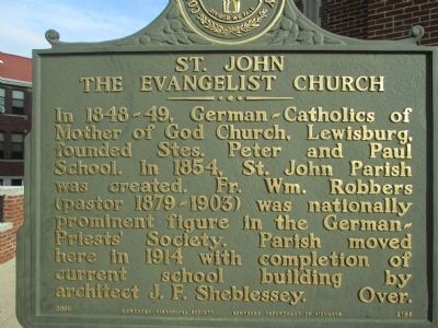 St. John the Evangelist Church Marker image. Click for full size.