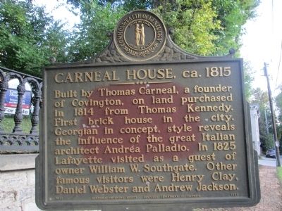 Carneal House Marker image. Click for full size.