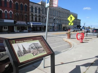 Medina Sandstone Marker - Northward. Click for full size. Medina Sandstone Marker - Northward image. Click for full size.