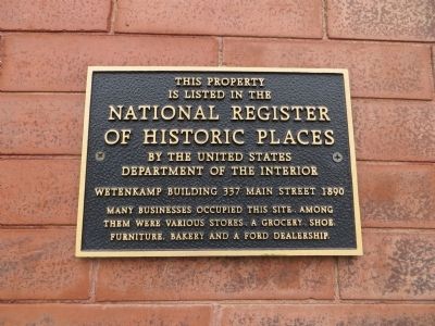 Wetenkamp Building Marker. Click for full size. Wetenkamp Building Marker image. Click for full size.