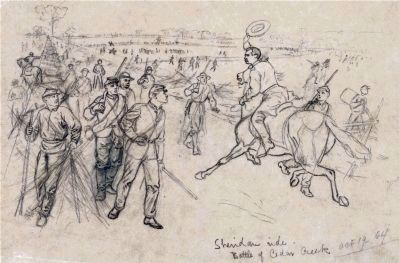 Sheridan's Ride - Battle of Cedar Creek image. Click for full size.